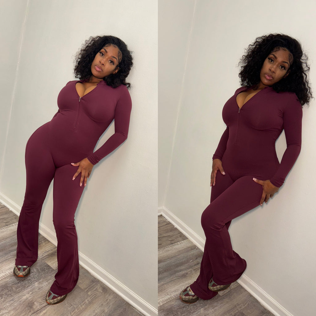 “ gigi “ jumpsuit ( burgundy)